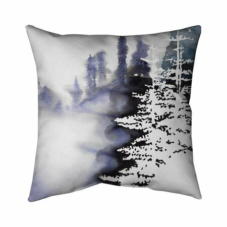 FONDO 26 x 26 in. Silhouette of A Forest-Double Sided Print Indoor Pillow FO2776787